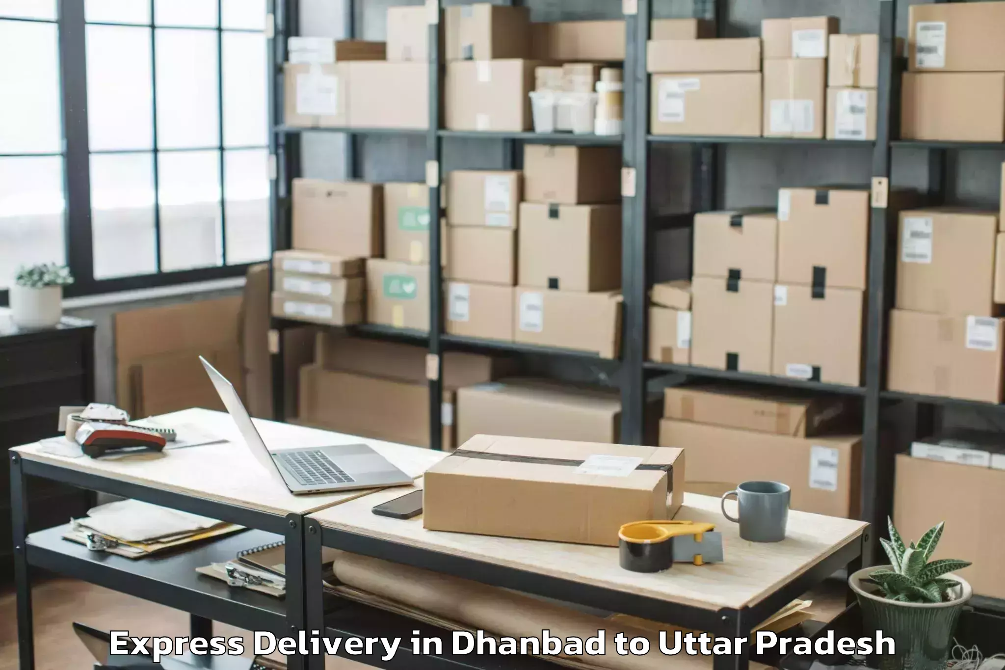 Reliable Dhanbad to Lulu Mall Lucknow Express Delivery